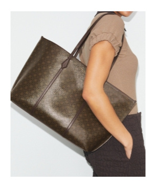 Tory Burch Perry Logo Pattern Tote Bag