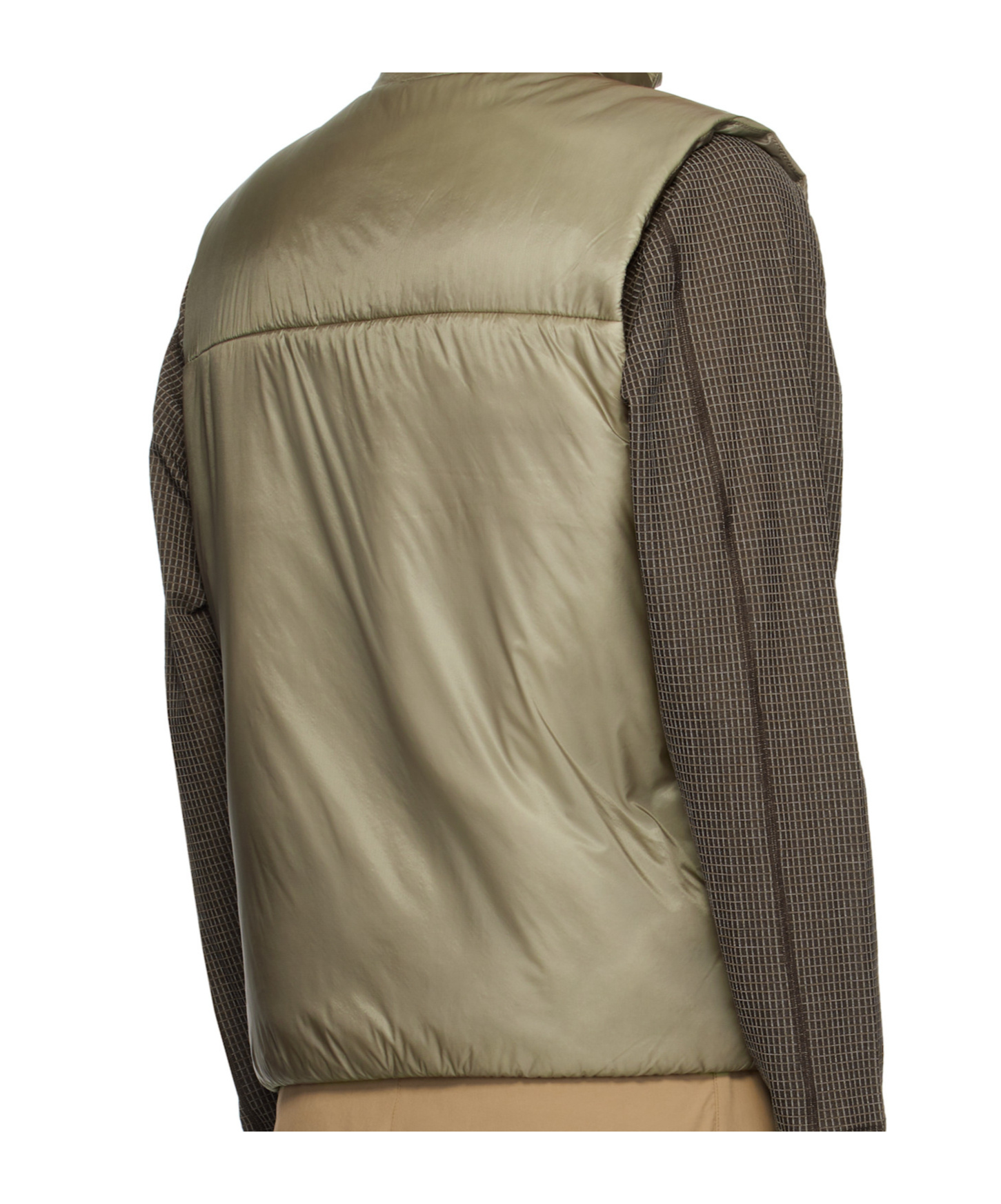Roa Stand-collar Cotton Vest In Nude