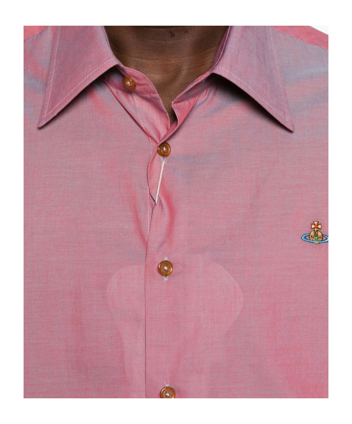Vivienne Westwood Ghost Shirt Cangiante Poplin Pink 54 Men In Pink