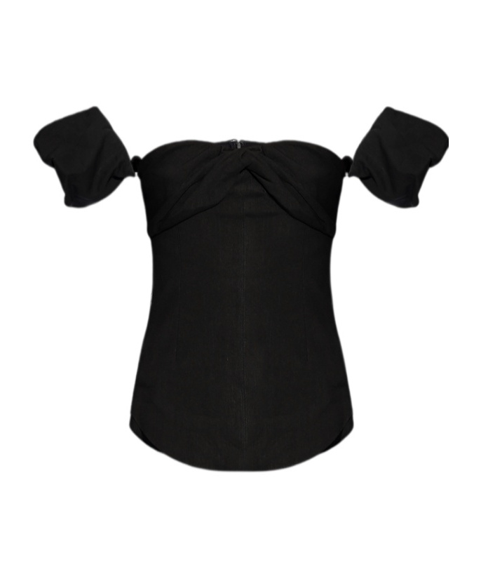 Isabel Marant Daniela Convertible Off-the-shoulder Hemp-blend Top In Black