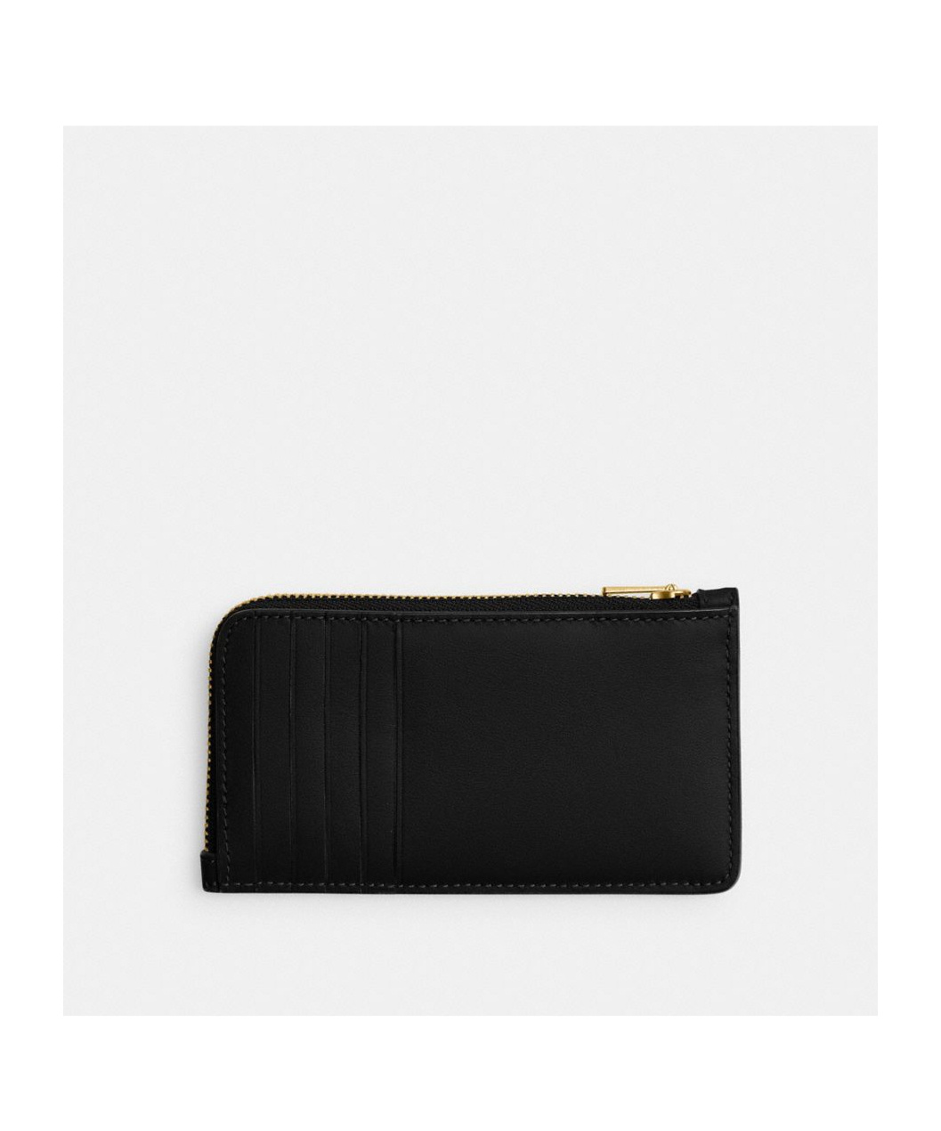 Coach Zipper Card Bag In Black