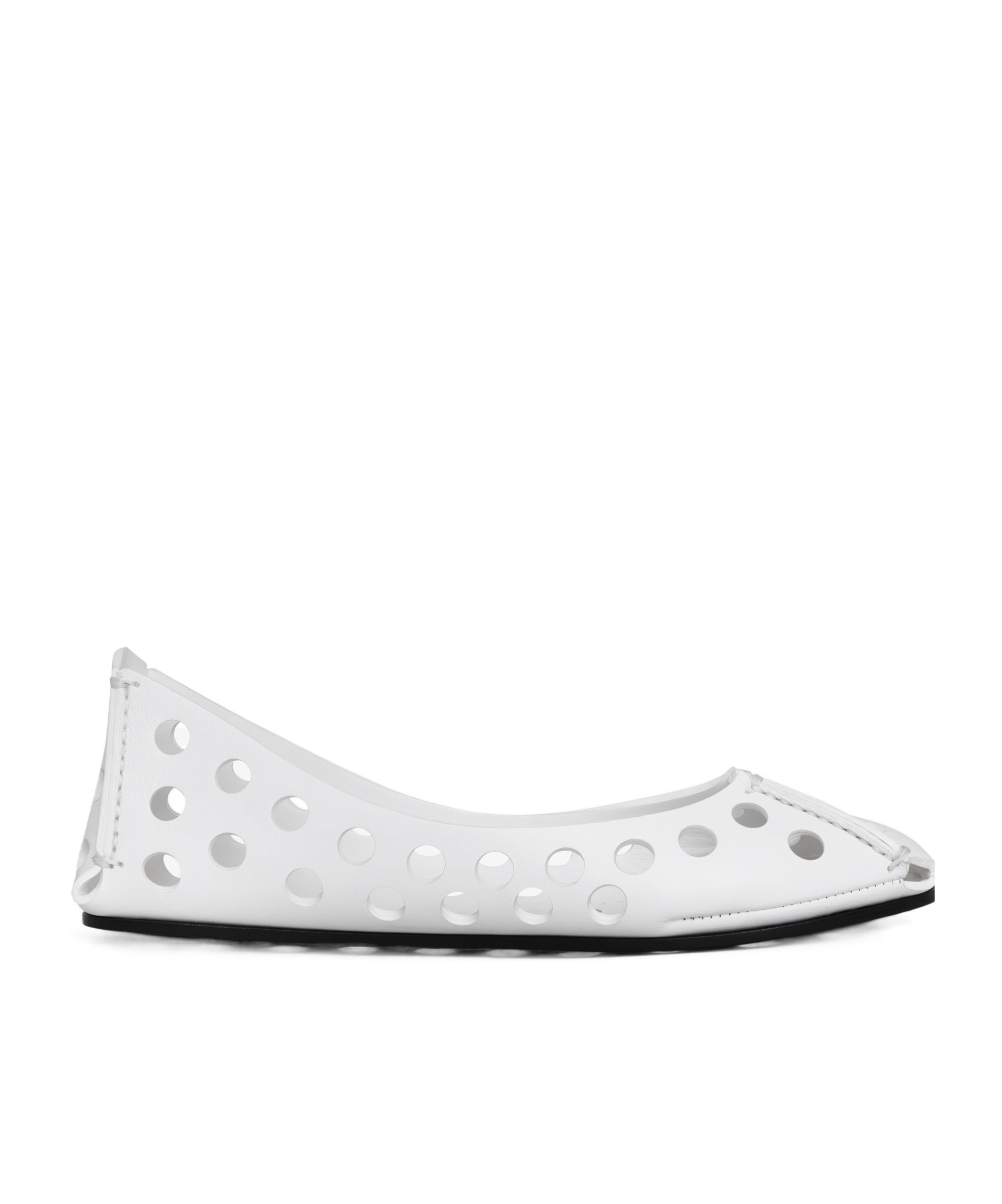 Alaïa Perfo Ballet Flats In White