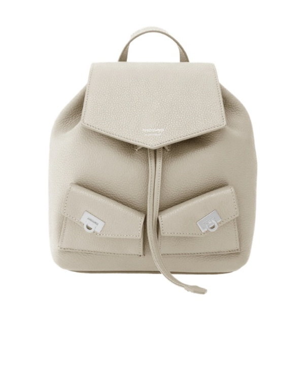 Ferragamo Multipocket Mini Backpack In Gray