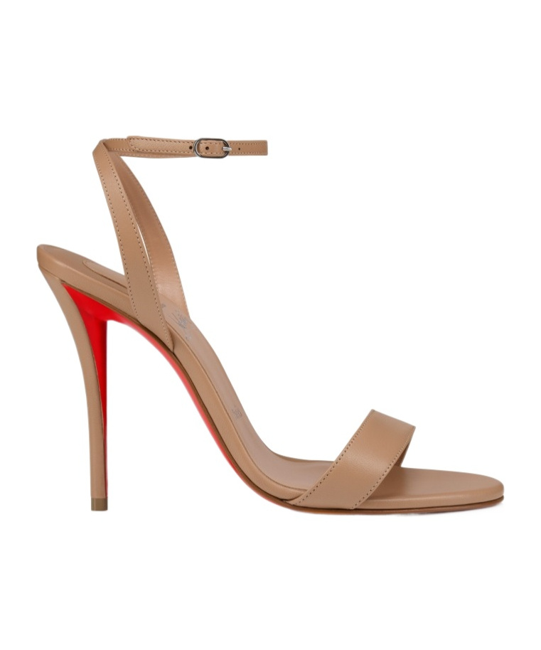 Christian Louboutin Miss Z Leather Red Sole Ankle-strap Sandals In Pink