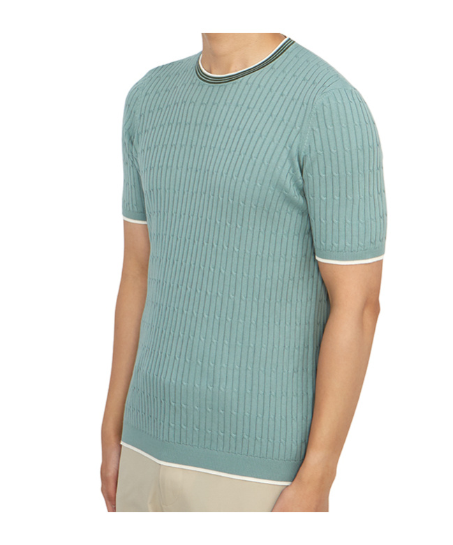Drumohr Short-sleeved Sweater In Green