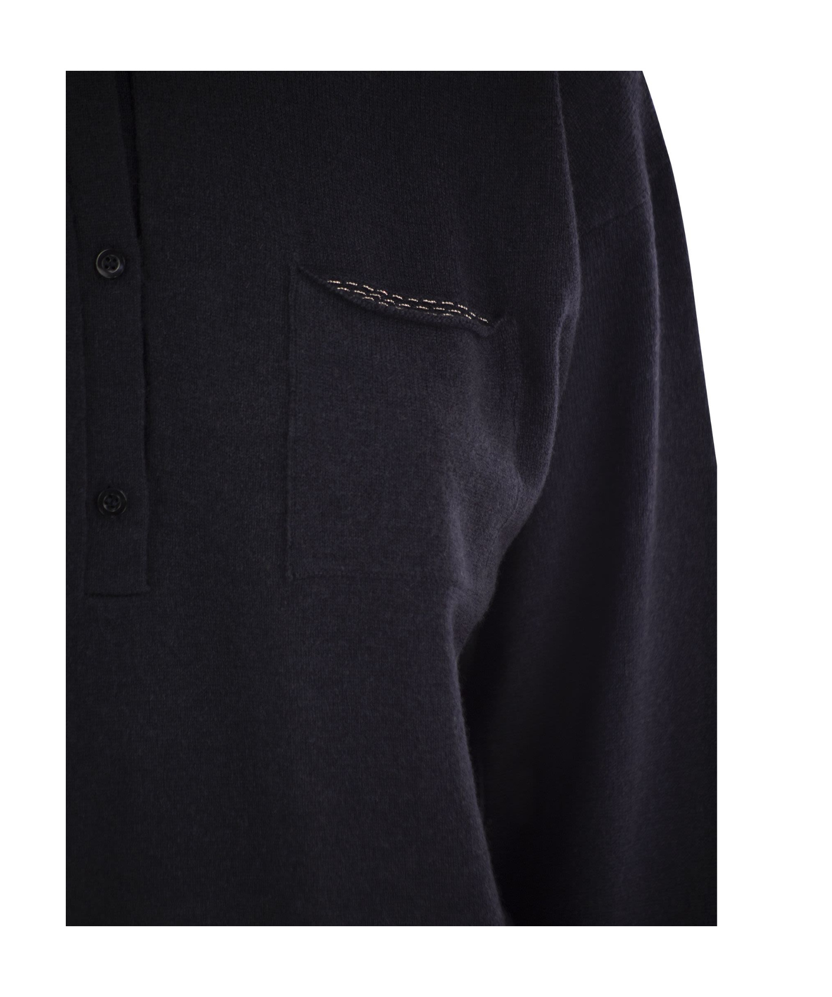 Shop Peserico Chain-link Detailed Drop Shoulder Jumper In Black