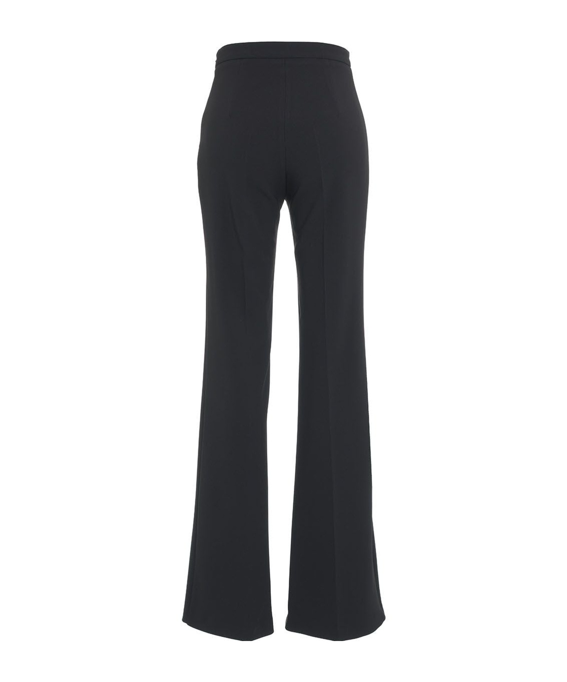 ELISABETTA FRANCHI LOGO-PLAQUE FLARED TROUSERS