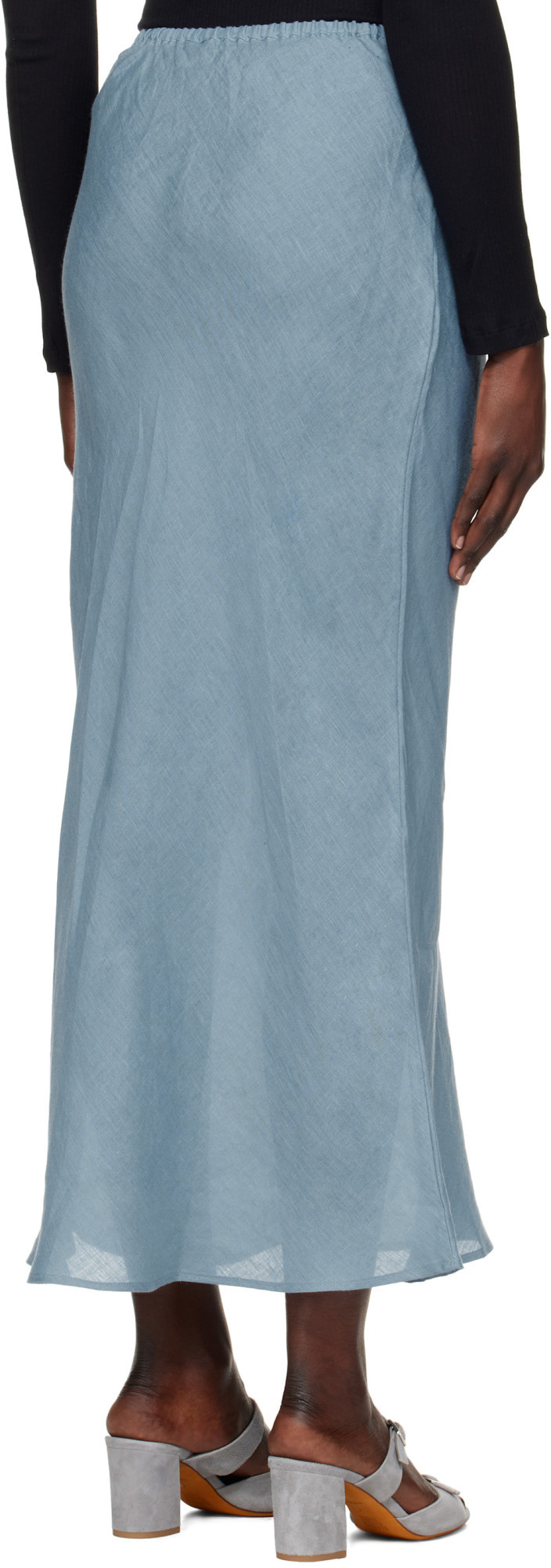 Baserange Blue Dydine Maxi Skirt In Blue