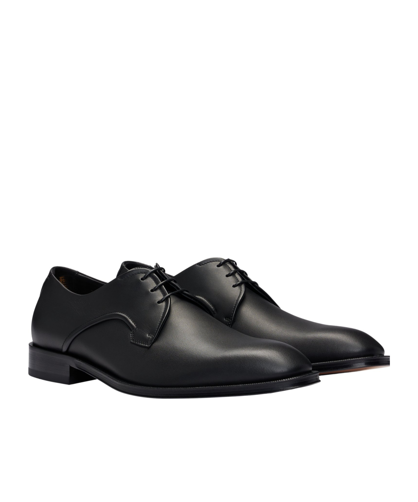 Hugo Boss Round-headed Business Dress Shoes In Black