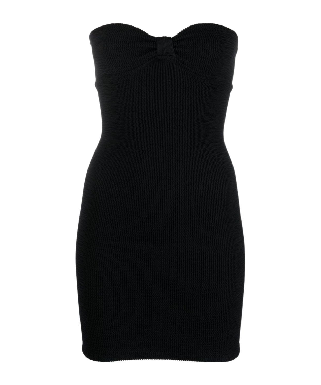 Reina Olga 'tigress Bow Detail Strapless Mini Dress' In Black