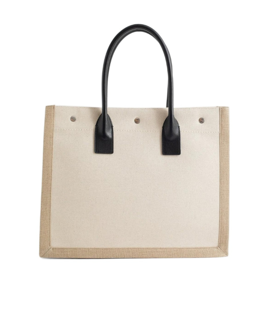 Saint Laurent Logo-print Tote-bag In Nude