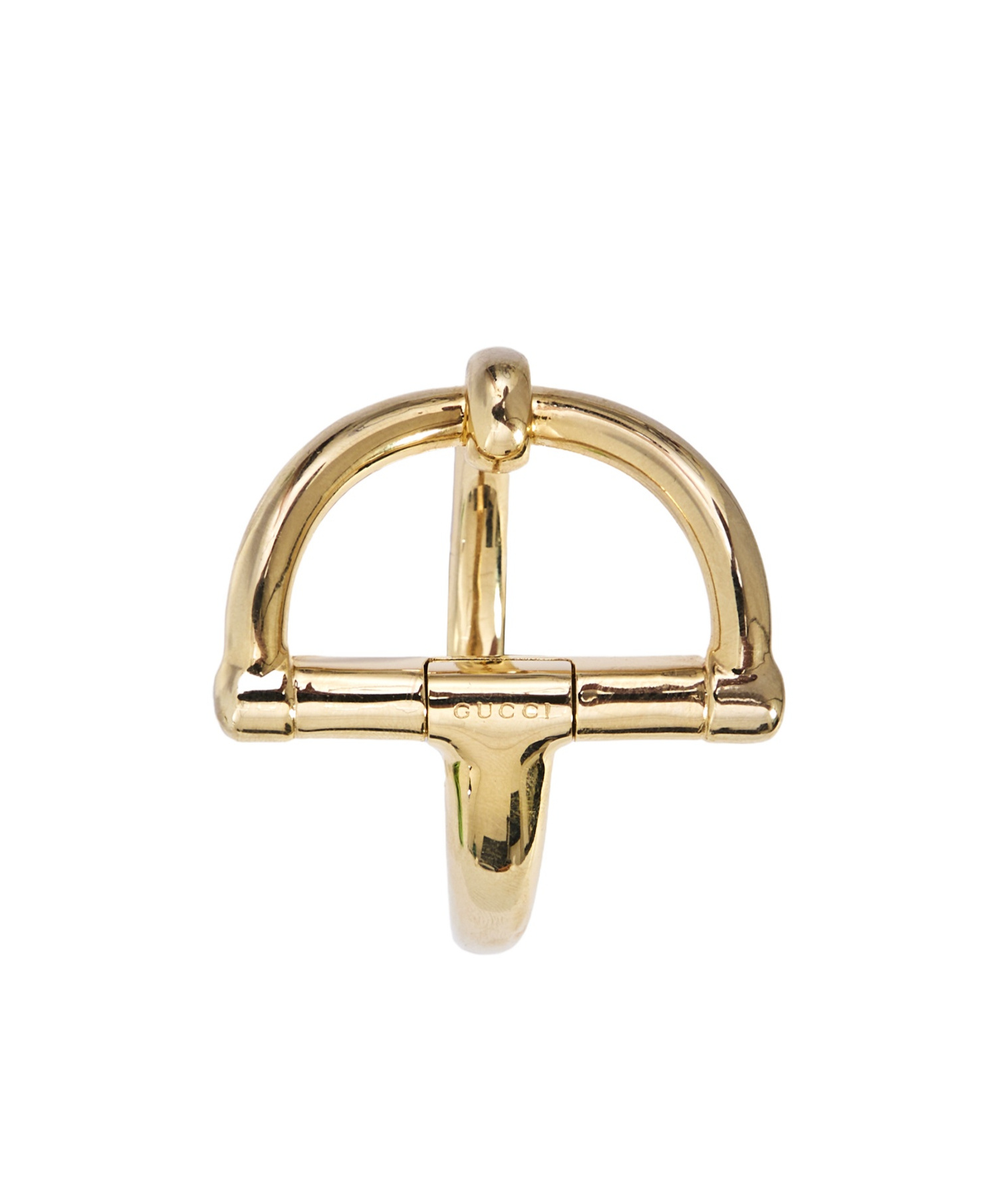 Gucci Hinged Stirrup Cuff Bracelet In Gold Metal In Gold