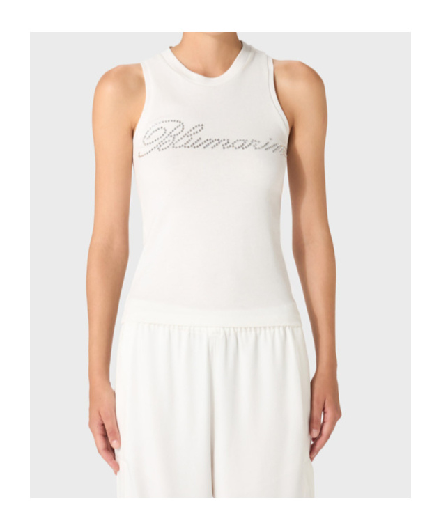 Blumarine Round-neck Vest In White