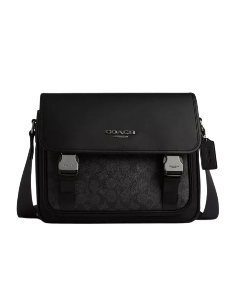 Coach Logo Shoulder Bag In Black