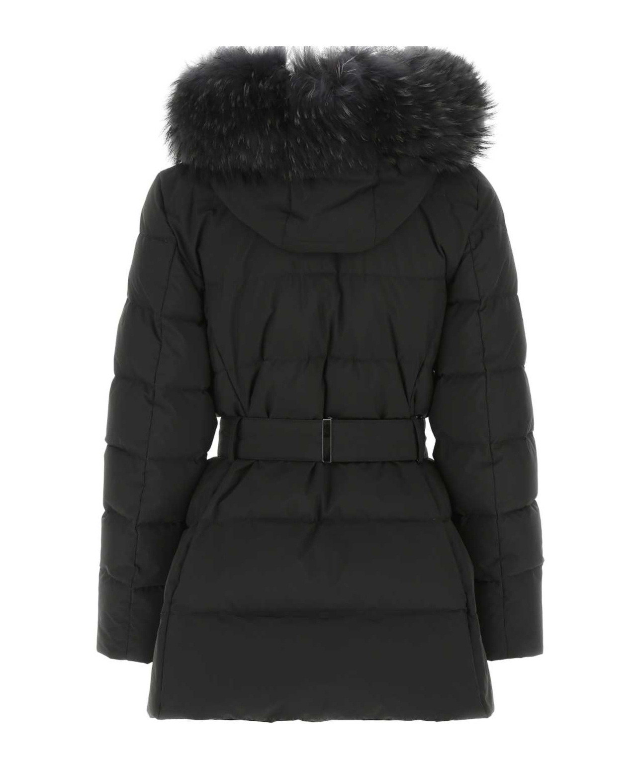 Moorer Long-sleeved Down Jacket In Black