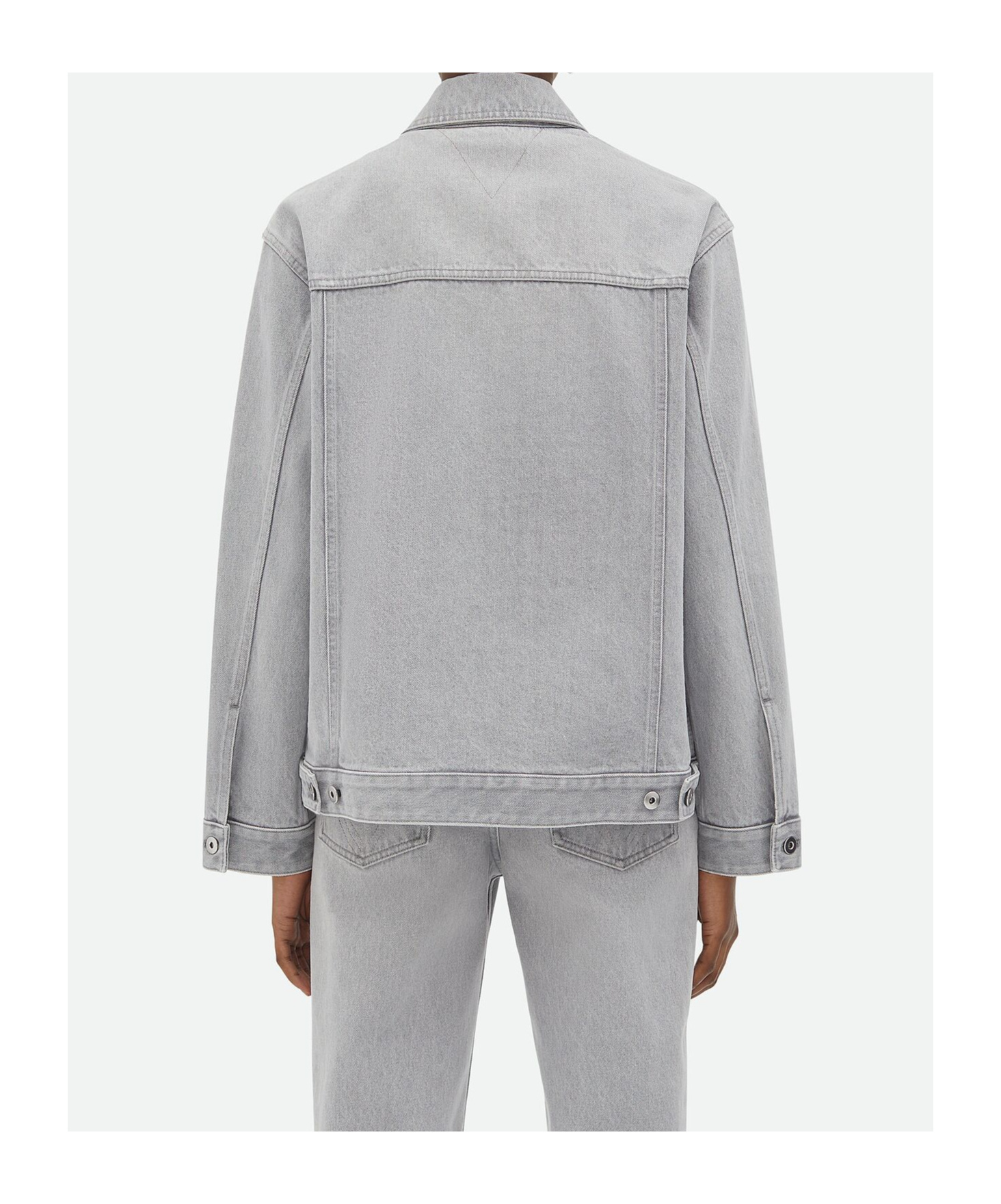 BOTTEGA VENETA LIGHT GREY WASHED DENIM JACKET