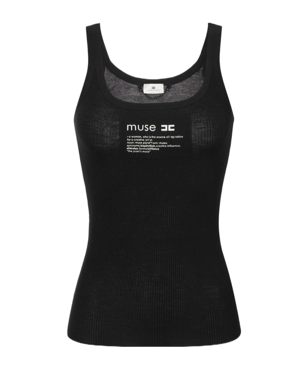 Elisabetta Franchi Sleeveless Top In Cotton In Multi