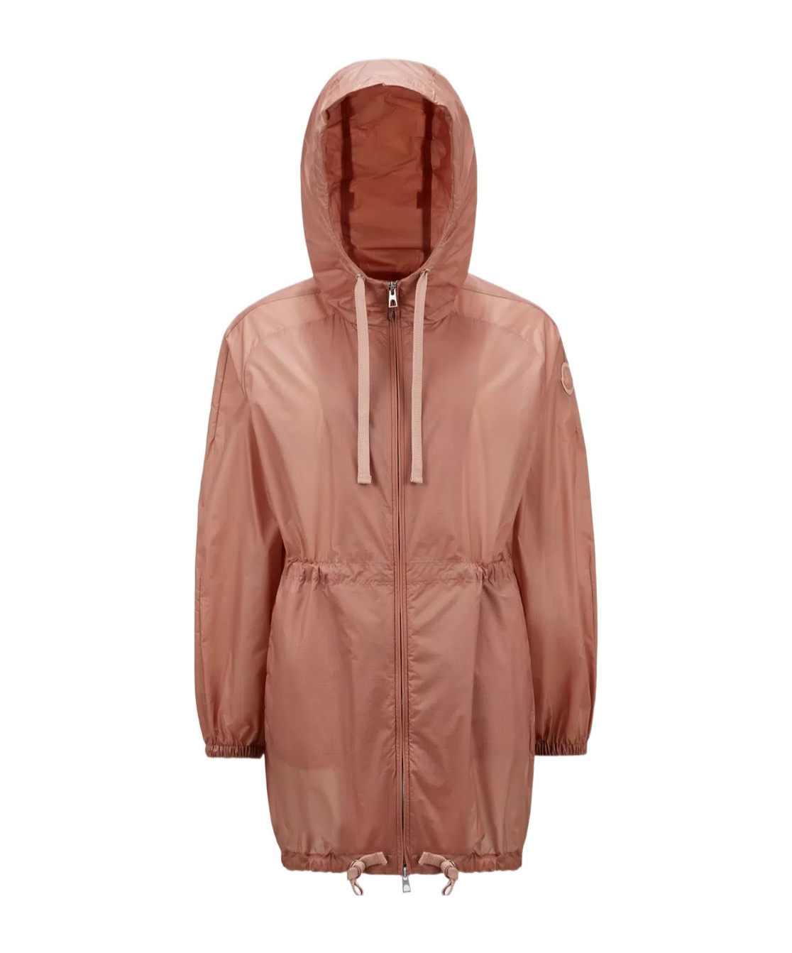 Moncler Airelle Hooded Ripstop Coat In Brown