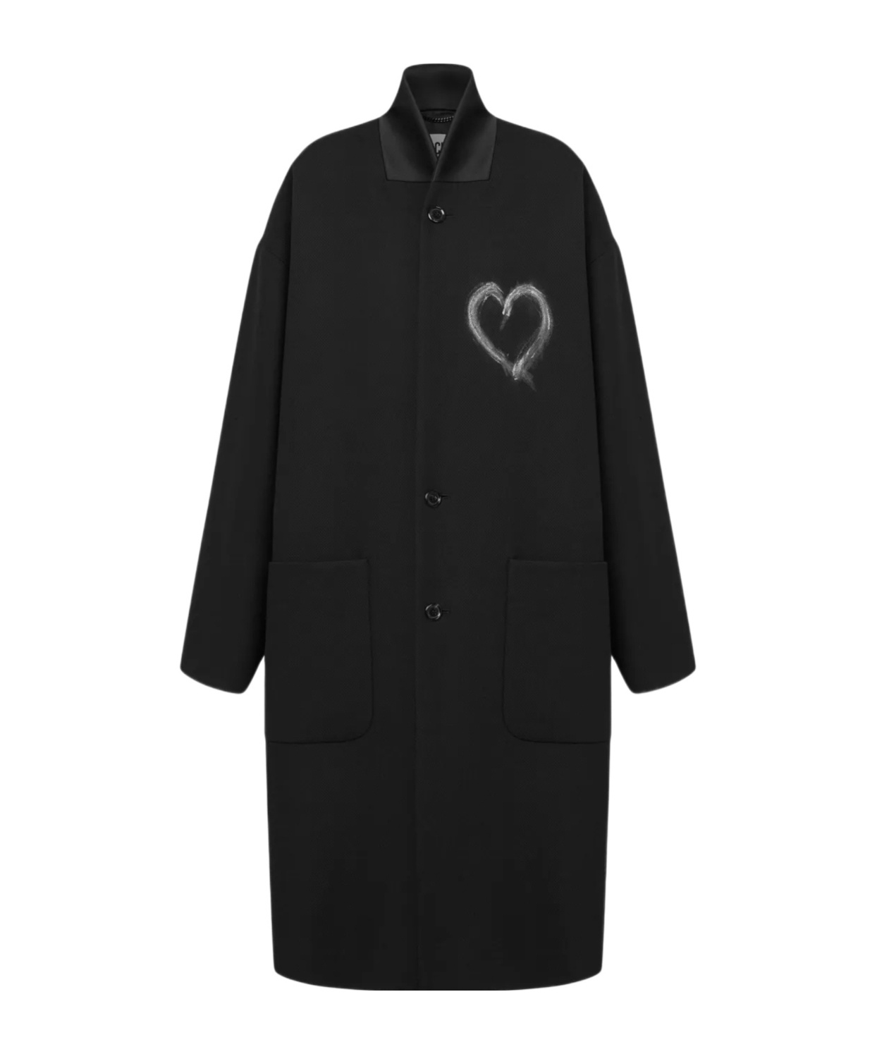 Moschino Couture Wool Blend Diagonal Coat