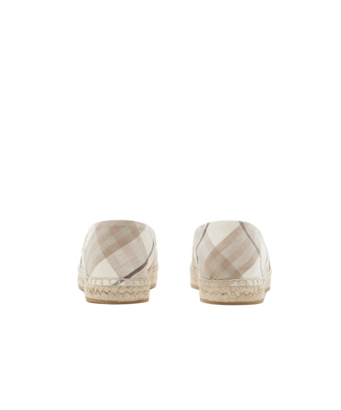 Burberry Mews Check Espadrille Flat In Nude