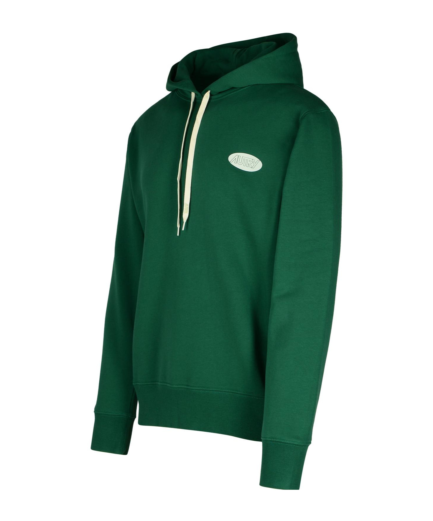 Shop Autry Logo-print Cotton Hoodie In Green