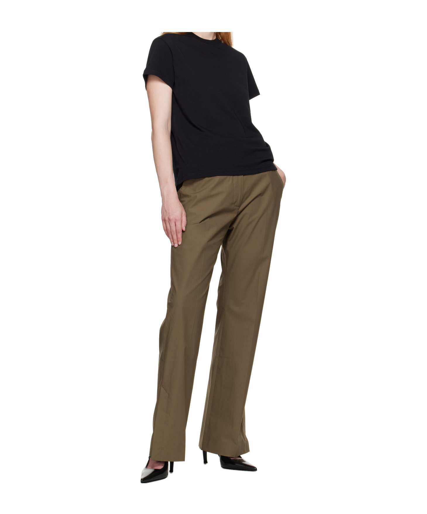 Studio Nicholson Taupe Mitra Trousers In Brown