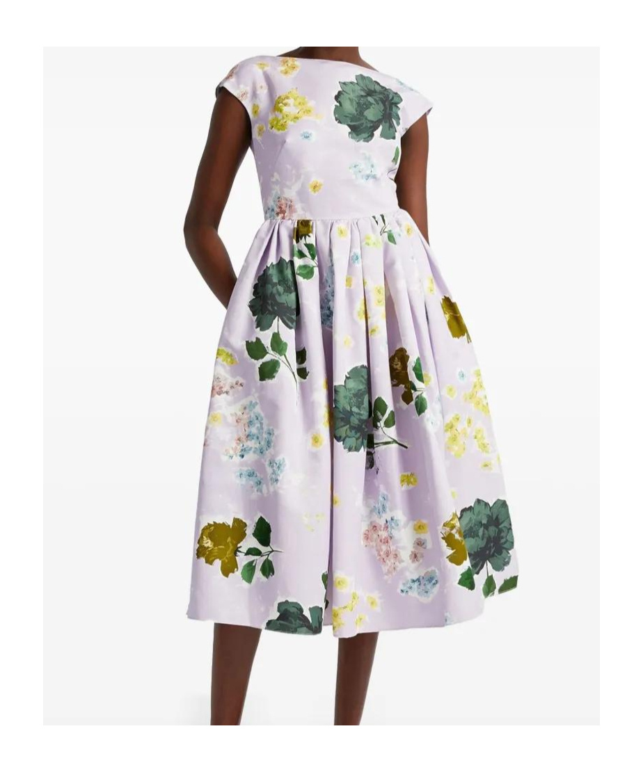 ERDEM BOAT-NECK MIDI DRESS 