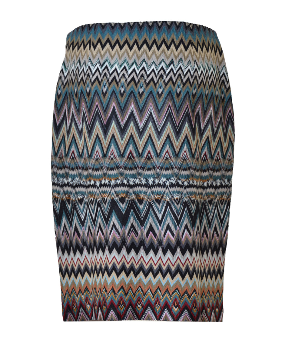 Missoni Zigzag-print Mini Skirt In Black