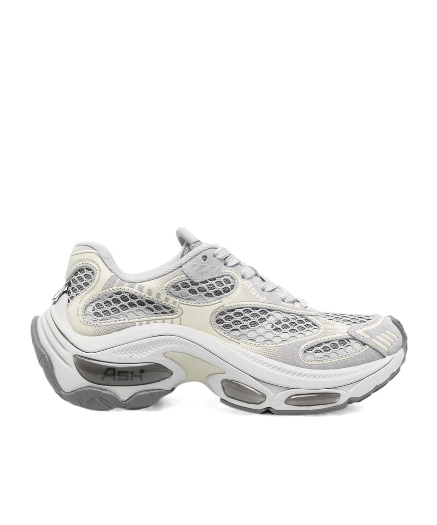 Ash Mesh-panels Low-top Sneakers In Gray