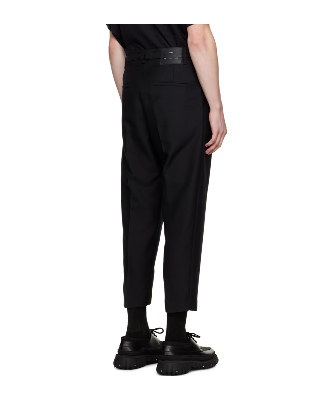 SONG FOR THE MUTE PLEATED CROPPED WOOL TROUSERS 