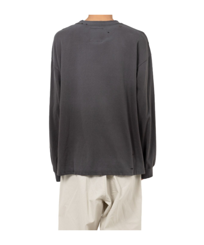 Miharayasuhiro Maison Mihara Yasuhiro Distressed Graphic T-shirt With Logo Patches And Embellishments In Gray