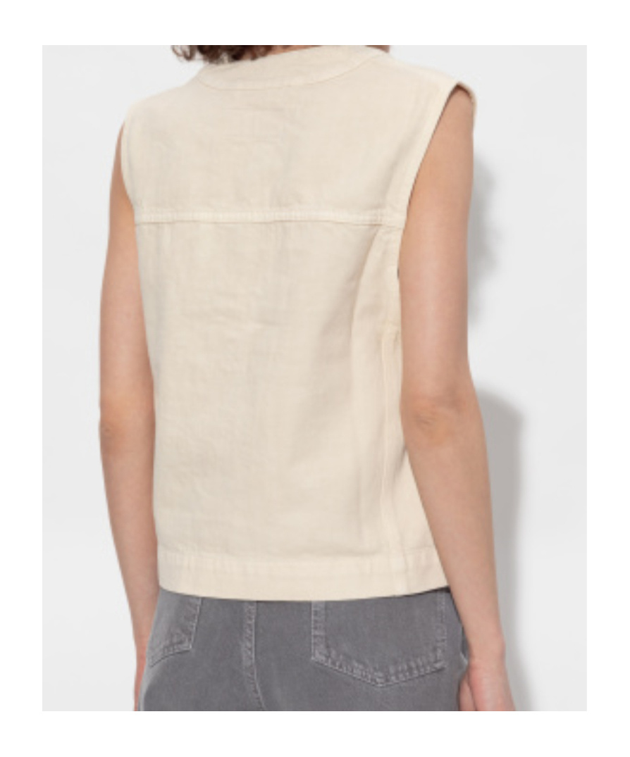 Lemaire Button-fastening Sleeveless Vest In Gray