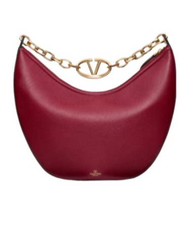 Valentino Vlogo Moon Shoulder Bag In Red