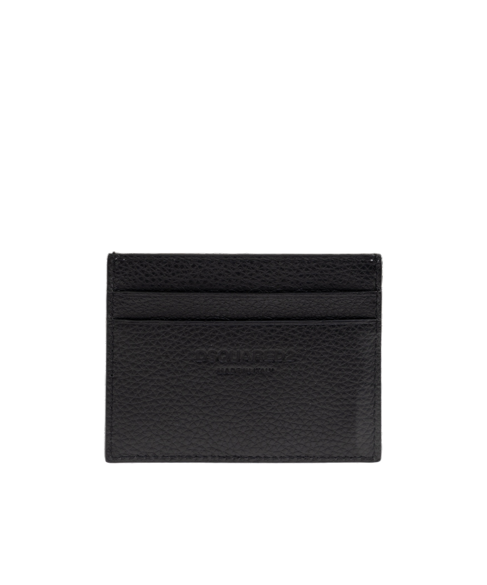 Dsquared2 Logo-plaque Leather Cardholder In Black