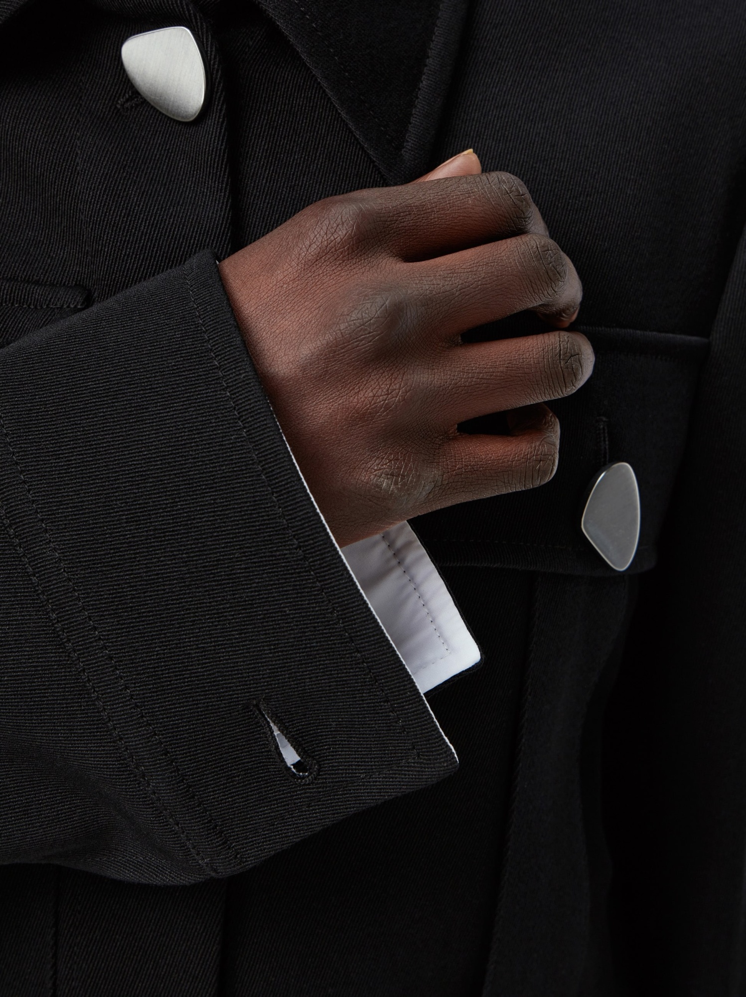 Ferragamo Black Single-breasted Wool Jacket In Black