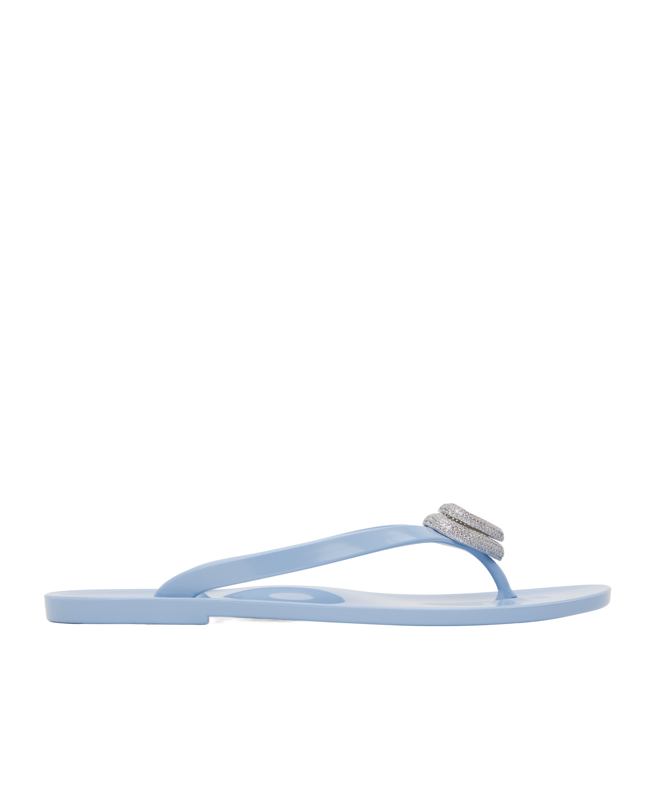 Machmach Double Heart Flip-flops In Blue