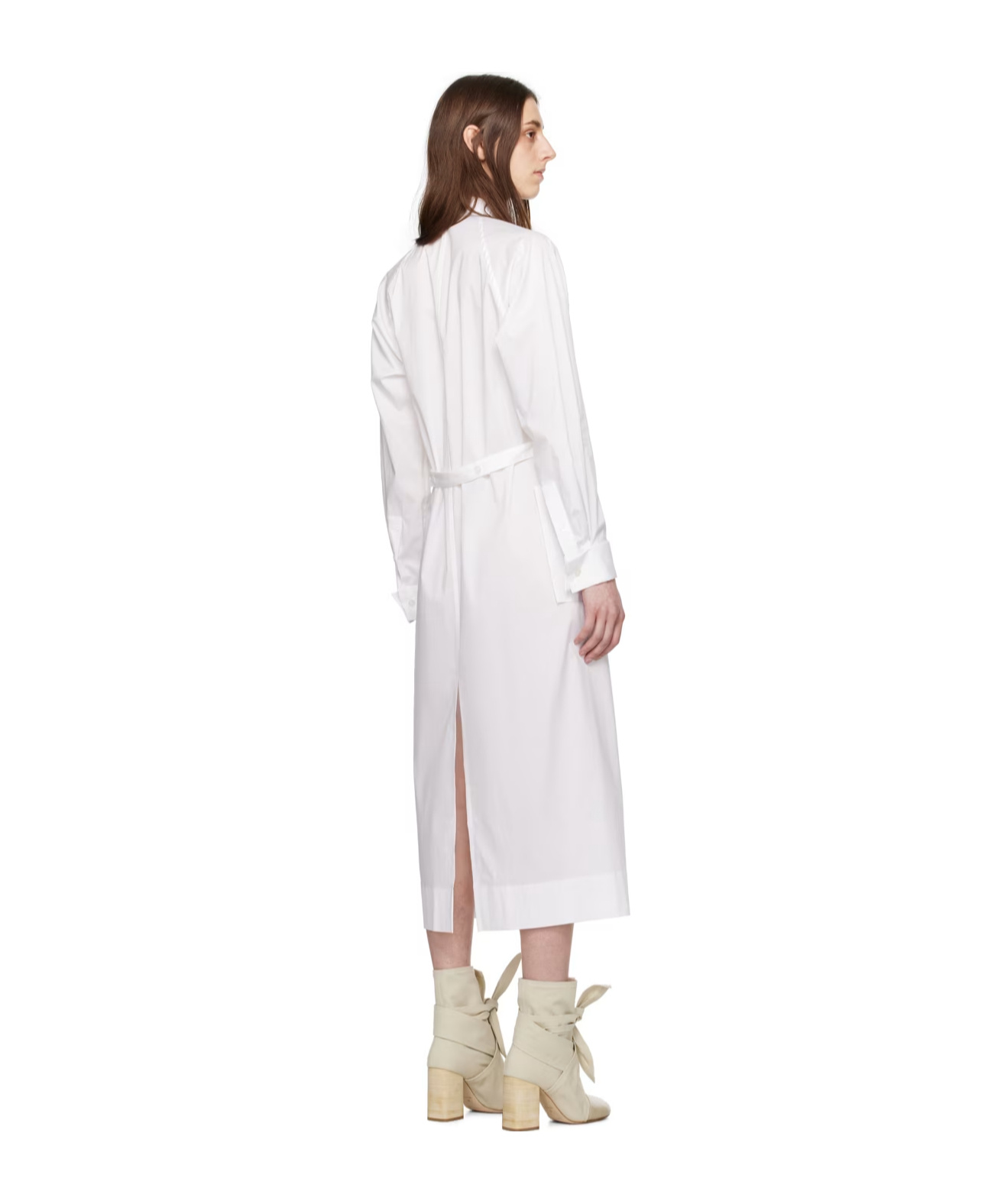 Issey Miyake A Long Dress In A Sticker Bag In White