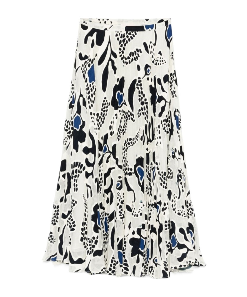 Ulla Johnson Pleated Midi Skirt In White