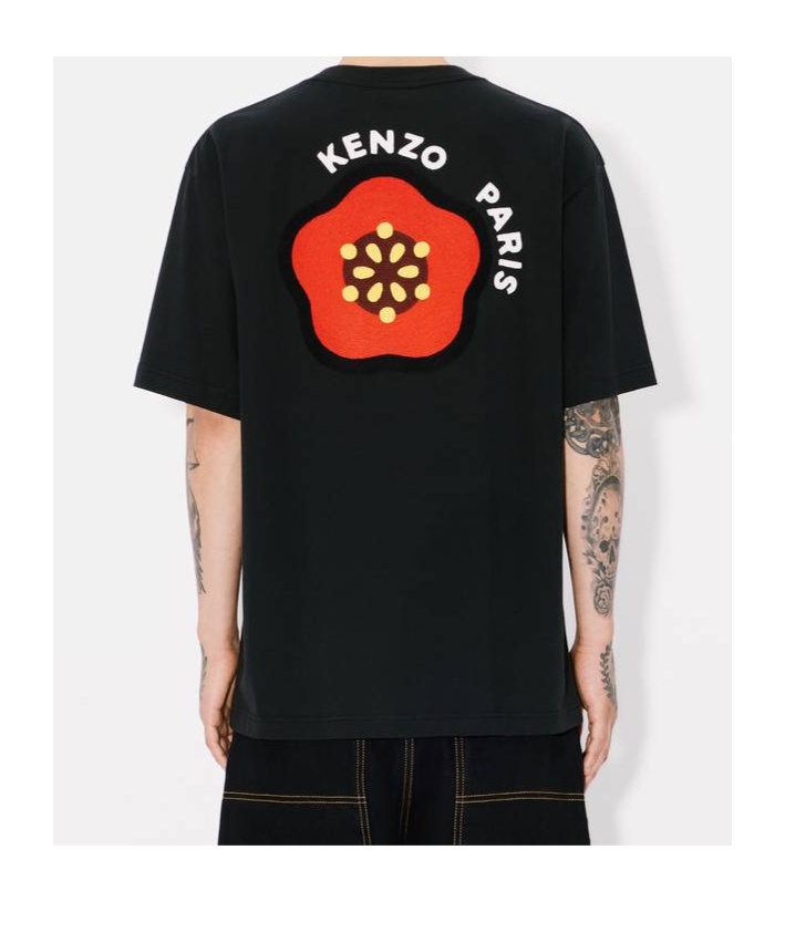 Kenzo Pop Embroidered Oversized T-shirt In Black