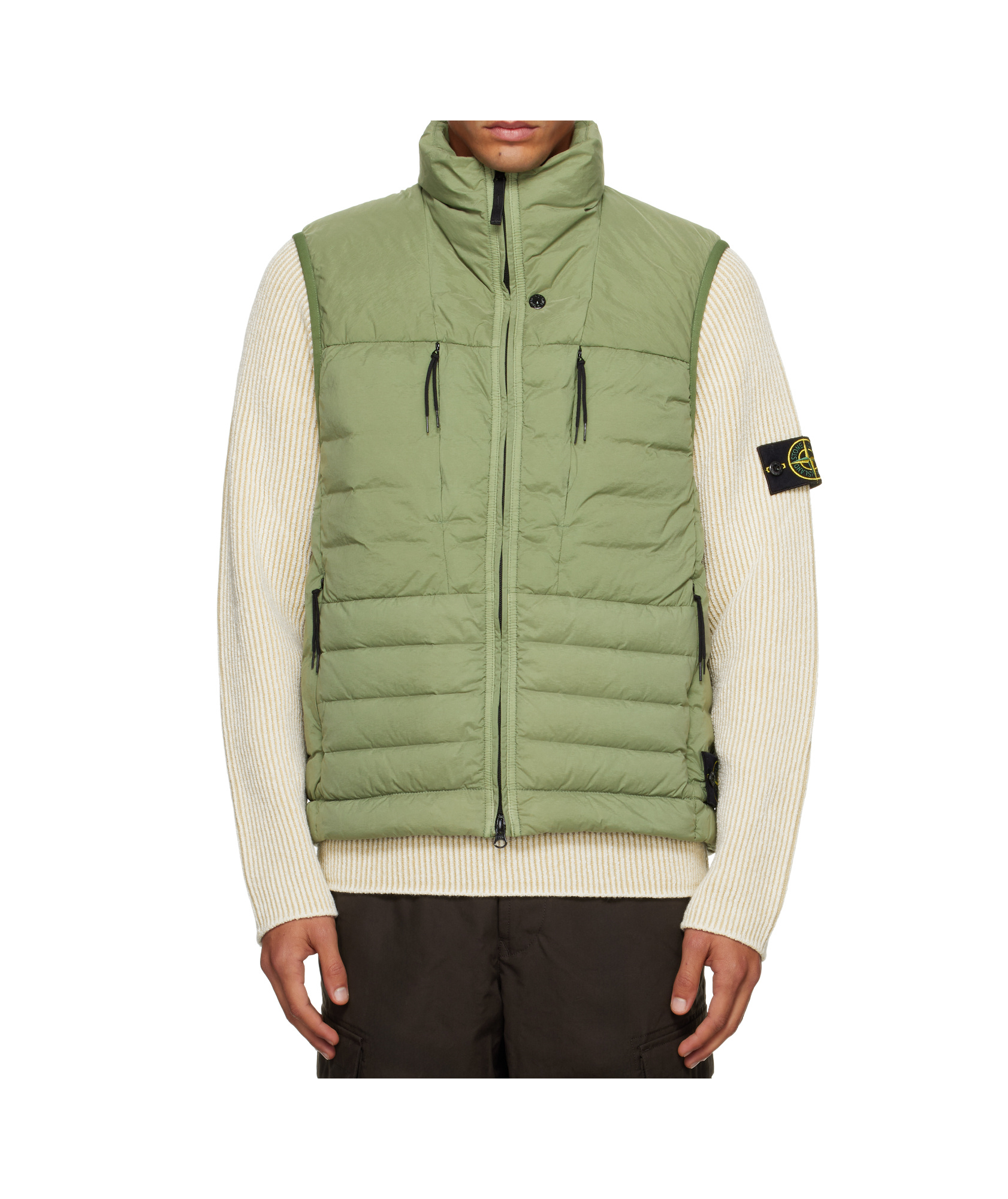 Stone Island Green G100004 Seamless Tunnel Nylon Down-tc Vest In Green