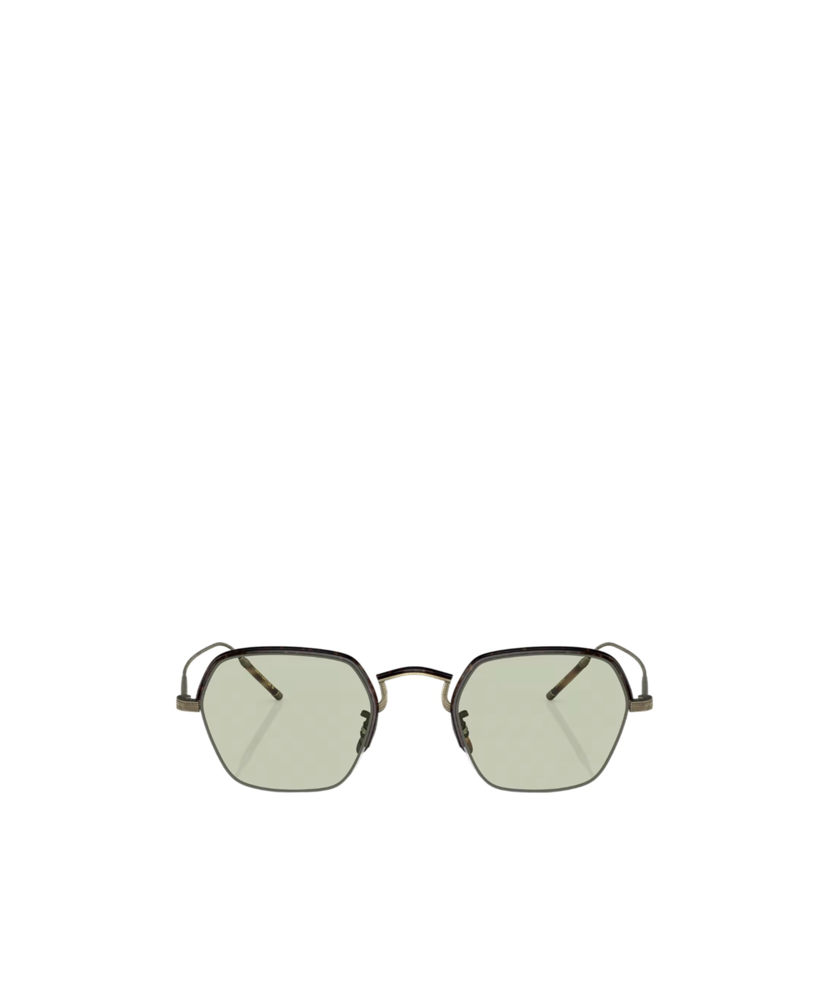 Oliver Peoples Half Frame Sunglasses In Green