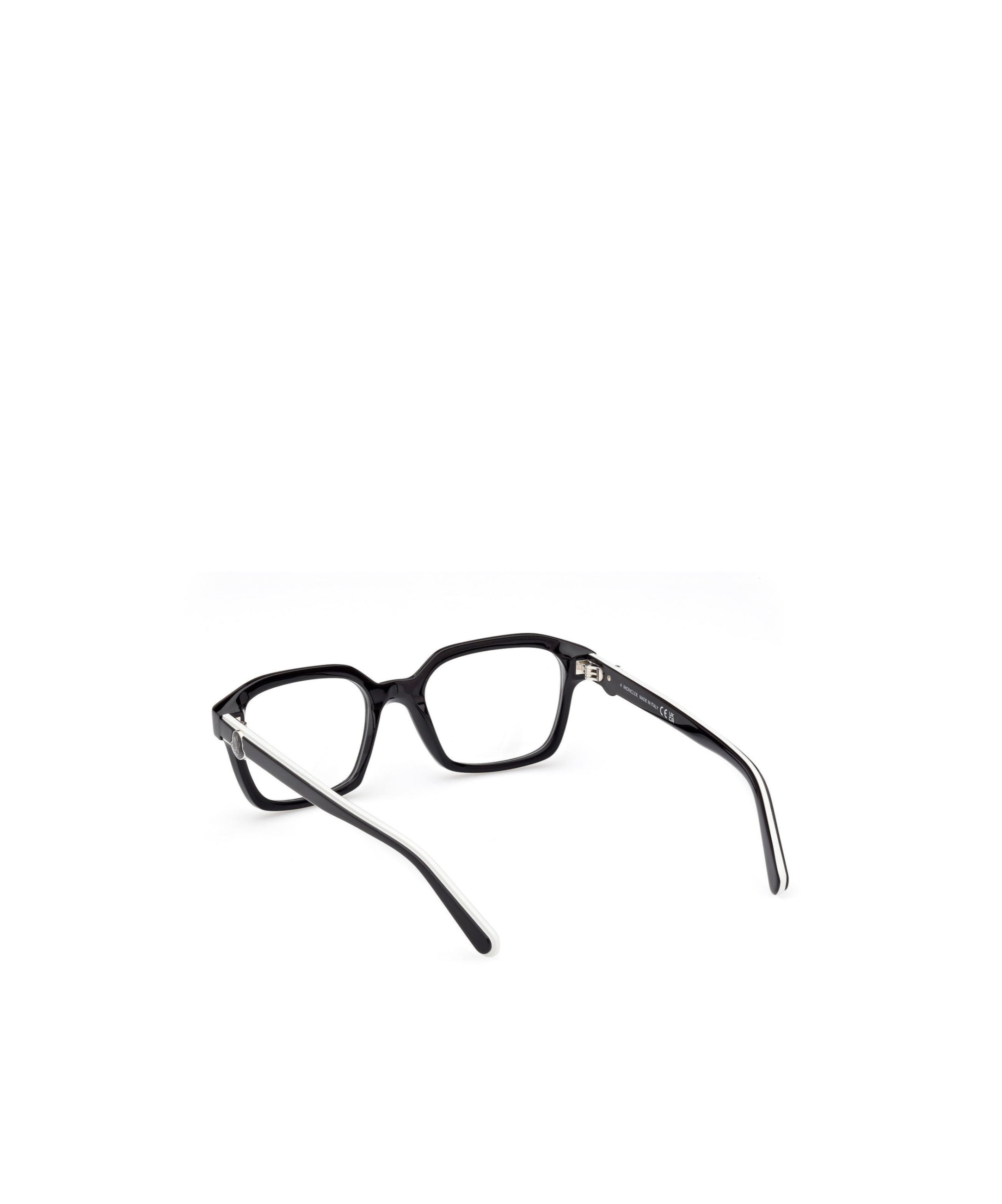 Moncler Logo-plaque Square-frame Glasses In Black