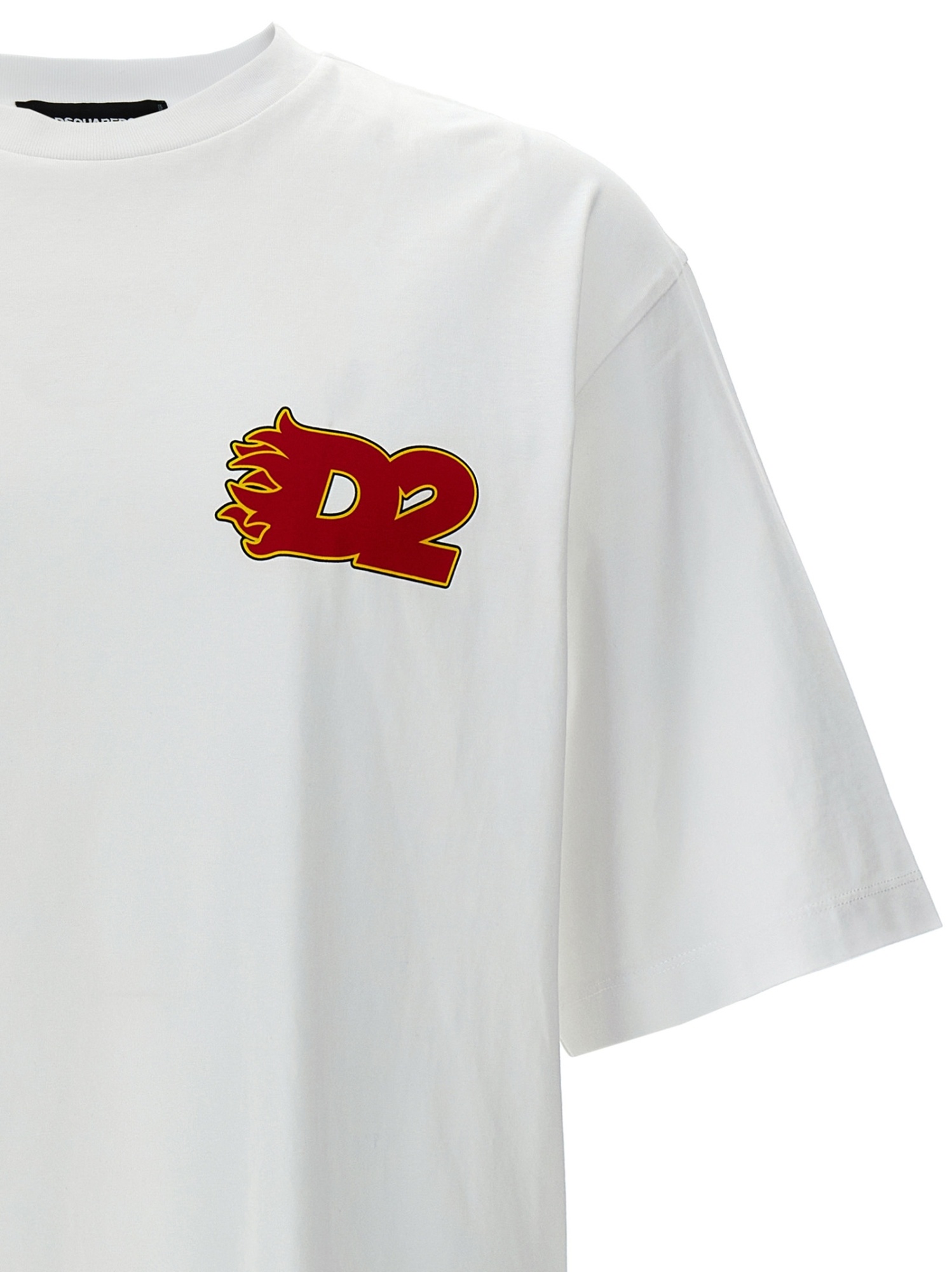 Dsquared2 Graphic Logo Crew Neck T-shirt In White