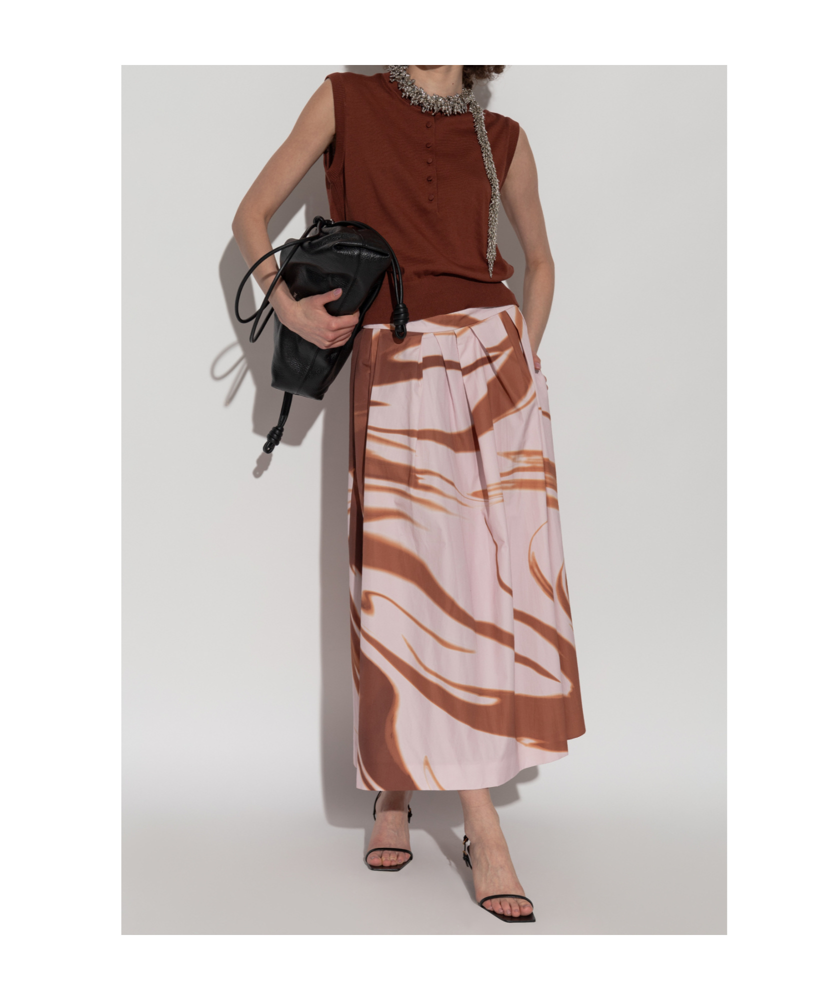Shop Dries Van Noten Sleeveless Vest In Brown