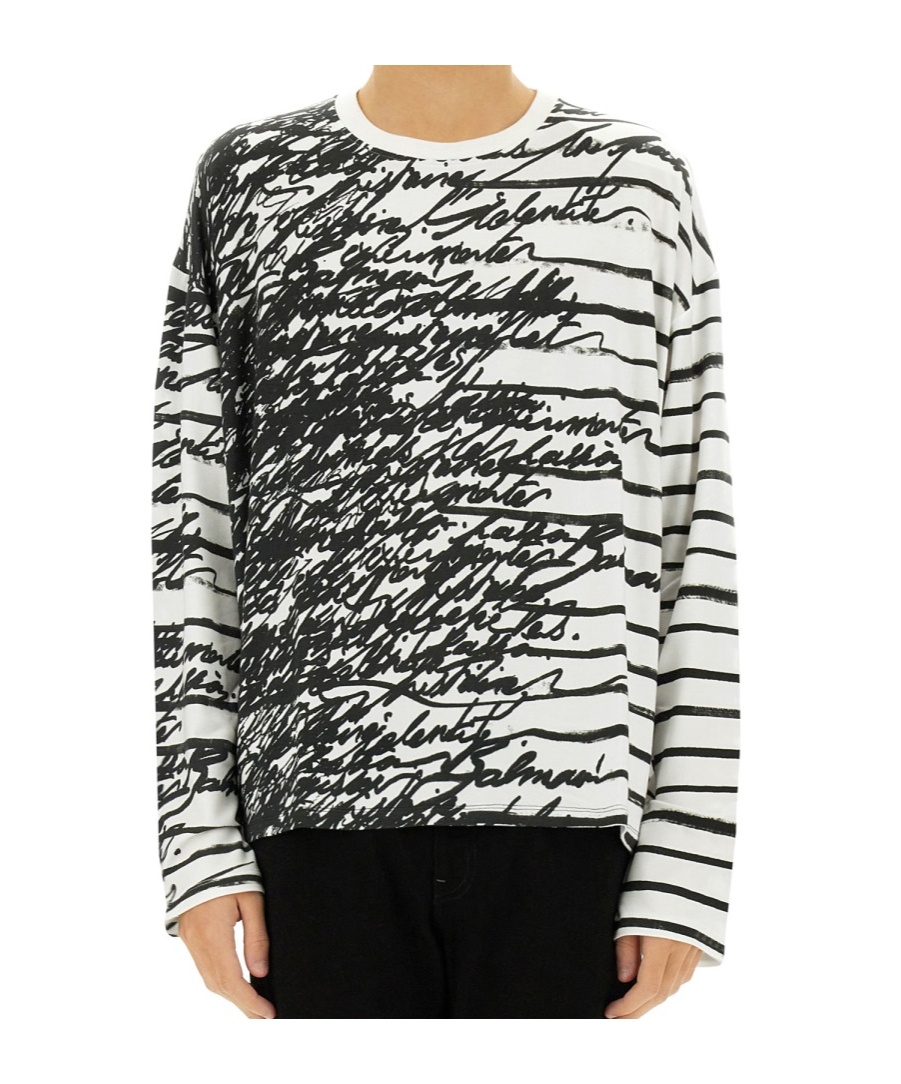Balmain "love Letter" T-shirt In Black