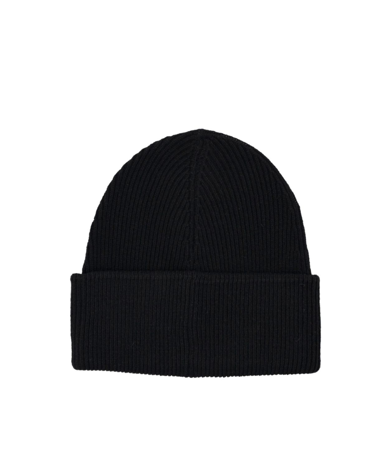 Mm6 Maison Margiela Ribbed Tape Cotton Beanie In Black