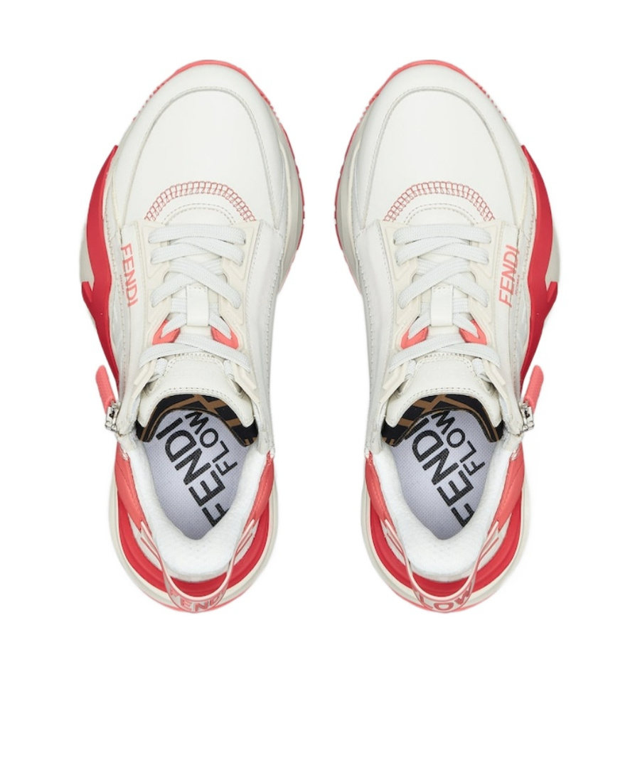 Fendi White Leather Low-tops In White