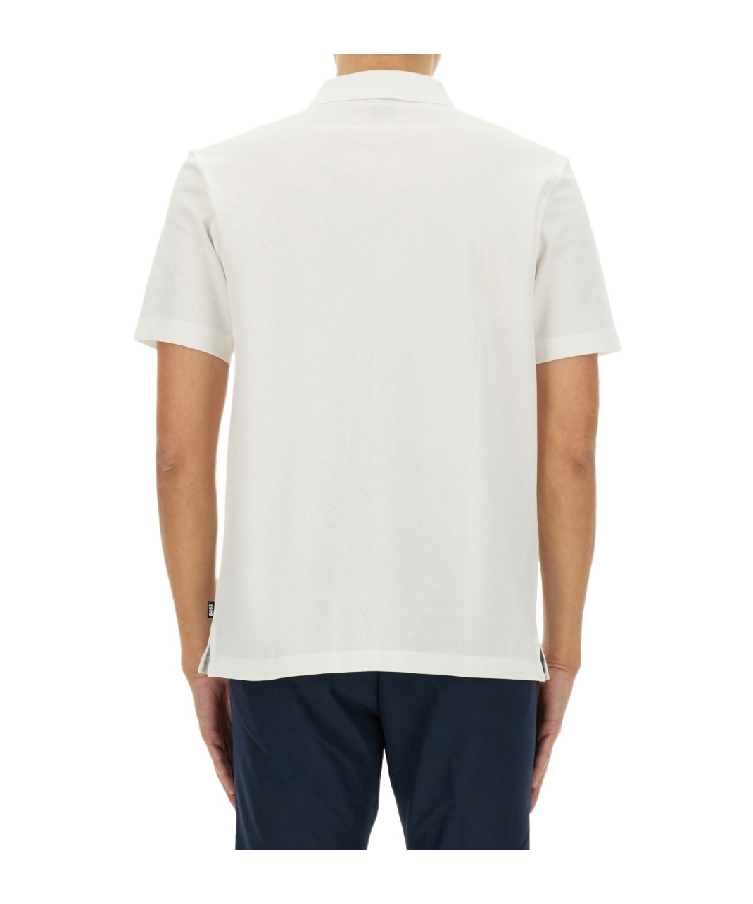 HUGO BOSS LOGO-PRINT MERCERIZED POLO SHIRT