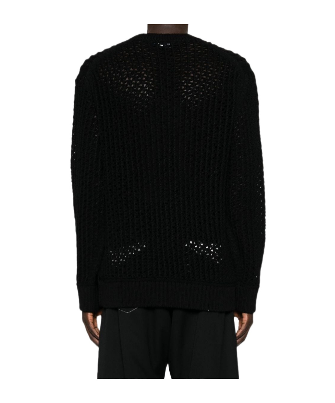 Junya Watanabe Pullover Mit Lochstrickmuster In Black