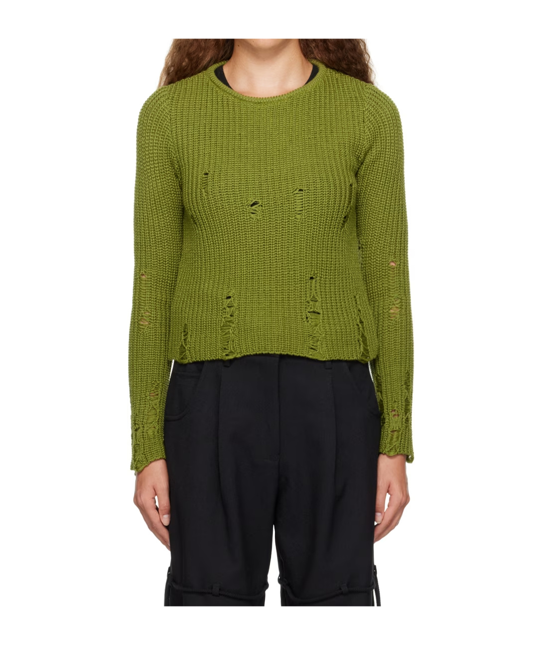 Song For The Mute Crew Neck Sweater In Green